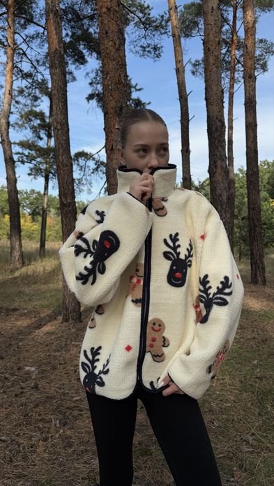 Флісова кофта з оленями