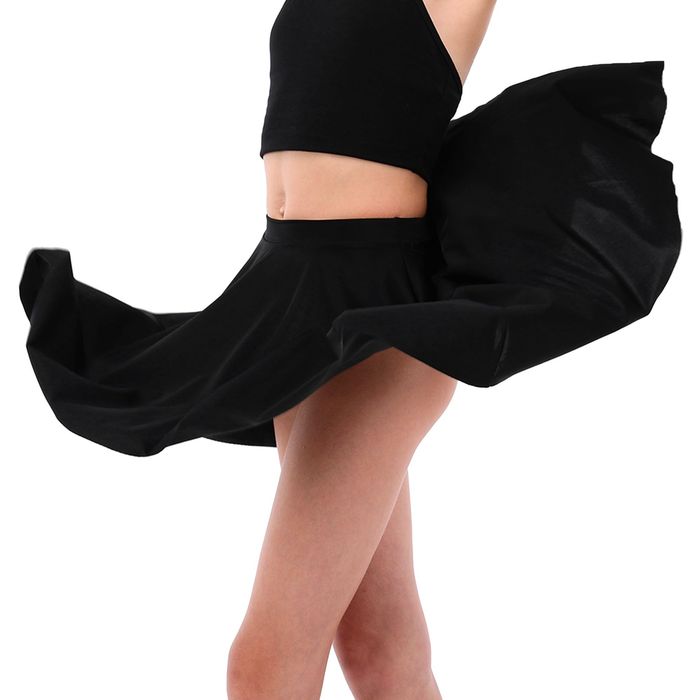 Юбка клеш для танцев SP-Sport C-2936 на рост 110-160 см черная