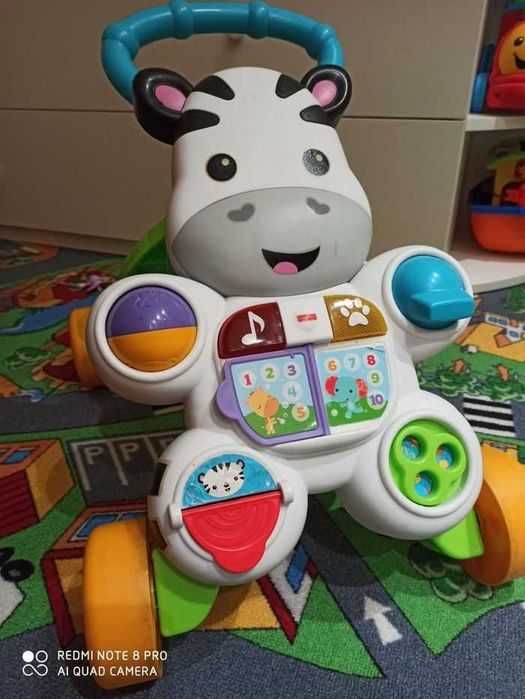Chodzik pchacz Fisher Price Zebra jak nowy język polski, karton