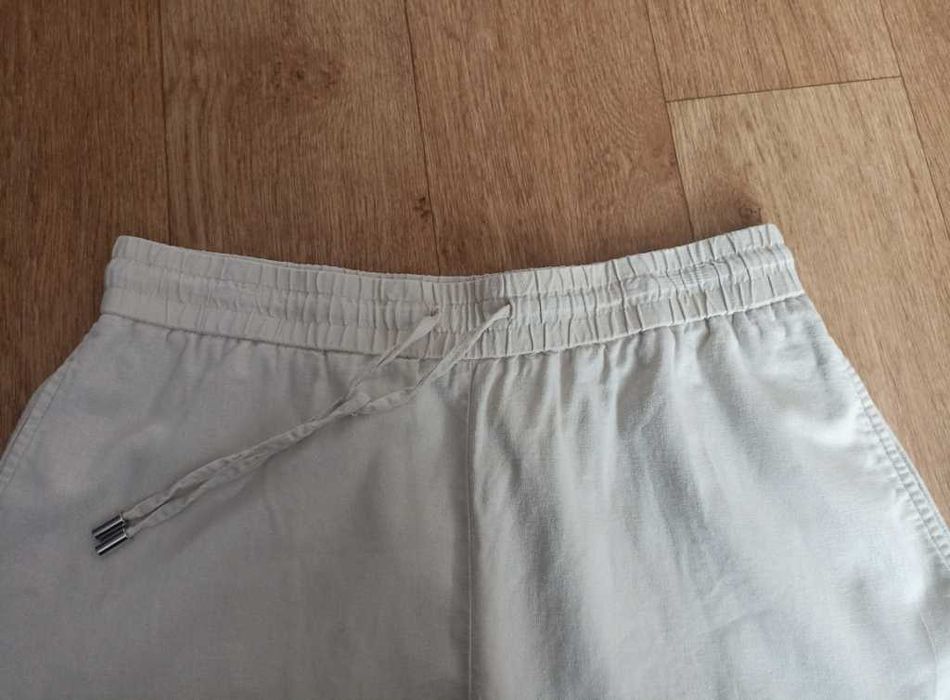 Zara Шорты женские лен с вискозой бежевые XL