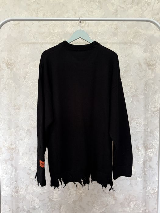 Heron Preston Shredded Knit Sweater (L)