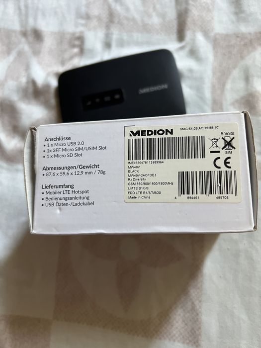Alcatel LINKZONE MW40V lte wifi роутер