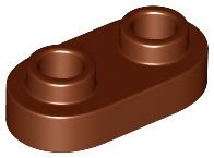 LEGO 35480 płytka zaokrąglona 1x2 Reddish Brown