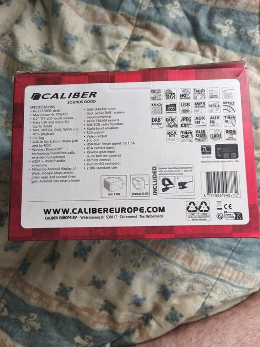 Auto-rádio Caliber RMD 804DAB-BT (2 DIN) - Ecrã Tátil, Bluetooth e DAB+