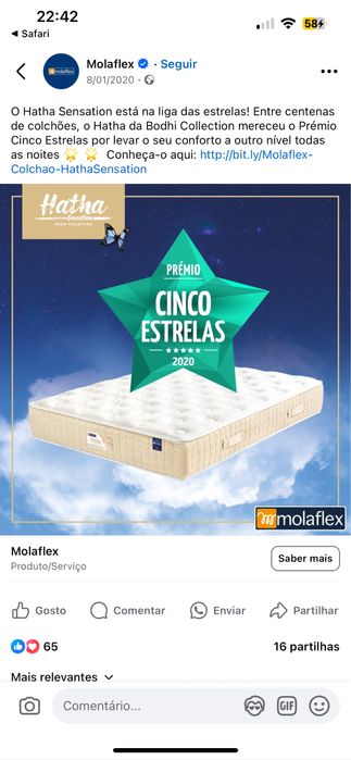 Colchão Solteiro (Hatta Sensantion 90x1,90)