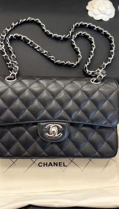 Оригінал Оригинал Сумка Chanel Шанель ікра HAAS срібло