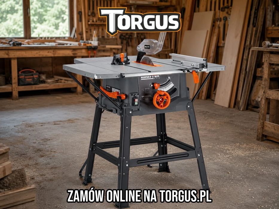 NOWA Piła Stołowa Cyrkularka 3400W Krajzega Przecinarka Pilarka Tarczowa do Drewna Soft Start 4 Blaty Tarcza 250mm Regulacja Kąta Stół Warsztat FV