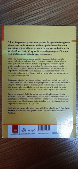 Livro "O Céu Existe Mesmo" (Todd Burpo e Lynn Vincent)