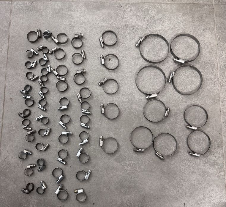 Zestaw obejm skręcanych nierdzewnych i w ocynk