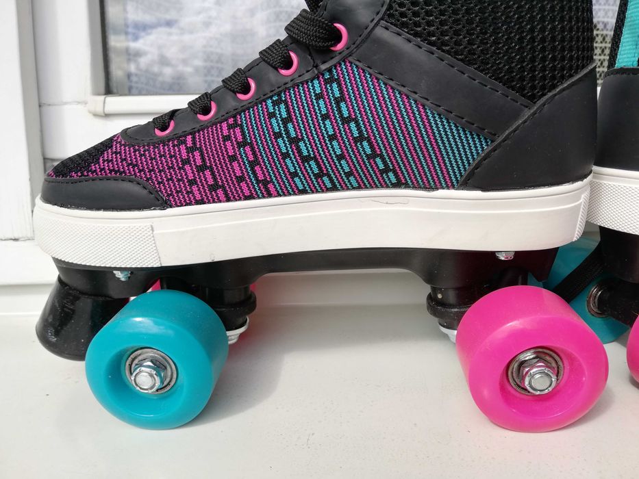 wrotki firefly rozm. 36 black-blue-pink dark