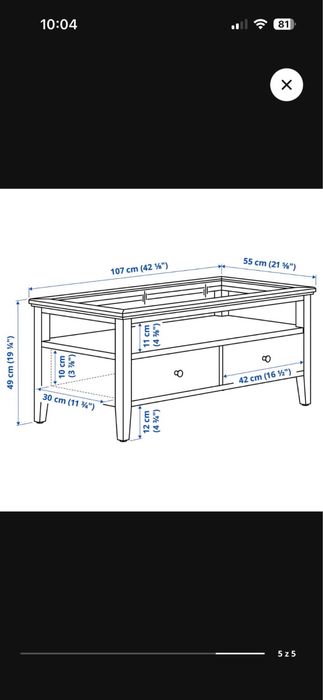 Stolik ława ikea idanas