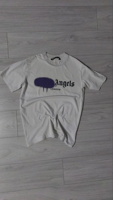 Футболка Palm Angels с принтом "Purple Paint" футба футболка пальм анжелс палтм енжелс t-shirt