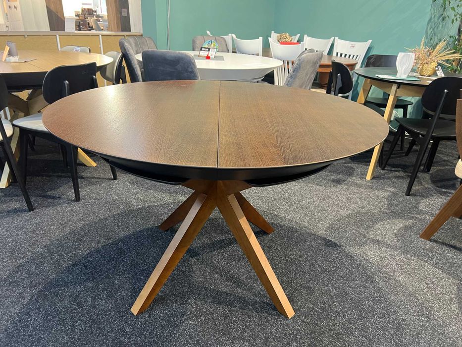 Стіл Нова Д130+50+50 на кухню круглий розкладний у вітальню в кафе