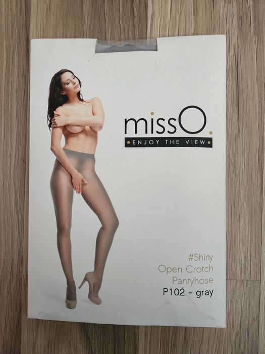 Rajstopy missO P102 - open crotch gray L/XL