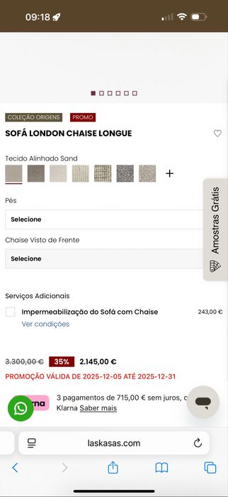 Sofá London Chaise Longue – Laskasas