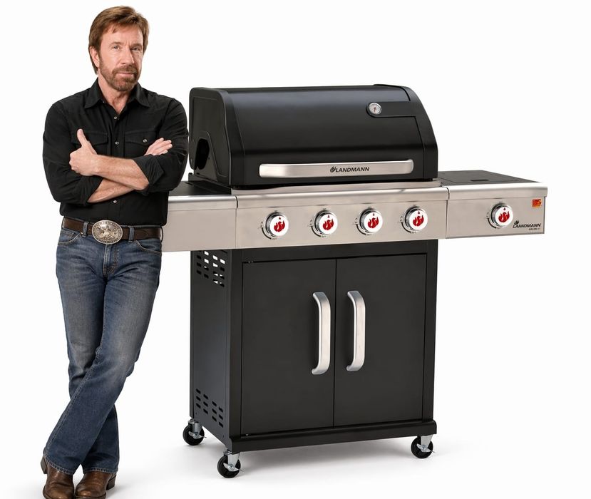 OSTATNIA SZTUKA Landmann Triton 4.1 PTS Maxx czarny  Grill ogrodowy gazowy 15 kW 65 cm x