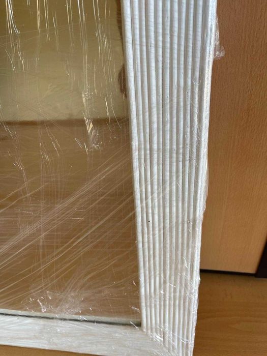 Espelho em bambu branco - 76 x 46