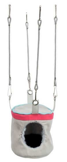 Wisząca zabawka dla chomika Trixie Szeleszczący domek, huśtawka 10x9cm