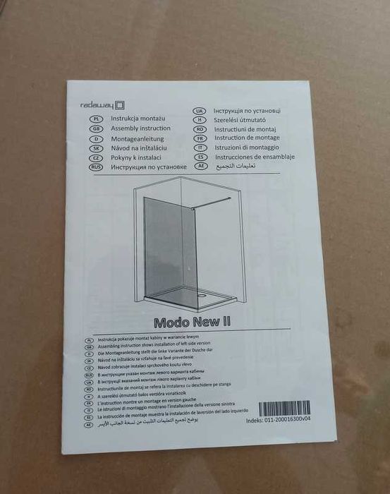 Szyba do kabiny prysznicowej 700x2000 Modo New Walk-in II