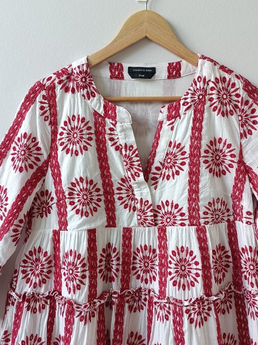 Sukienka oversize nowa biała z haftem boho letnia babydoll S M