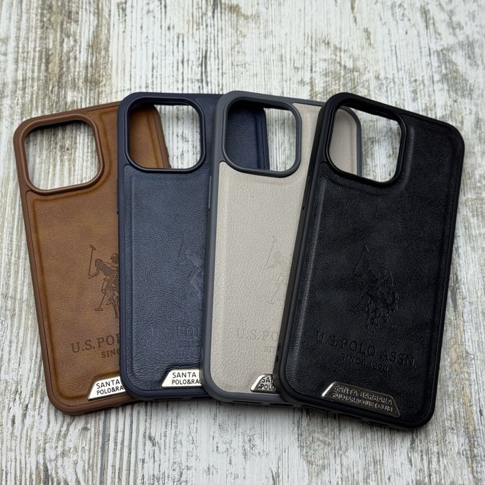 Чехол кожа Leather Case SBP на iPhone 15 Pro Max/ 15 Pro/ 16 Pro Чохол