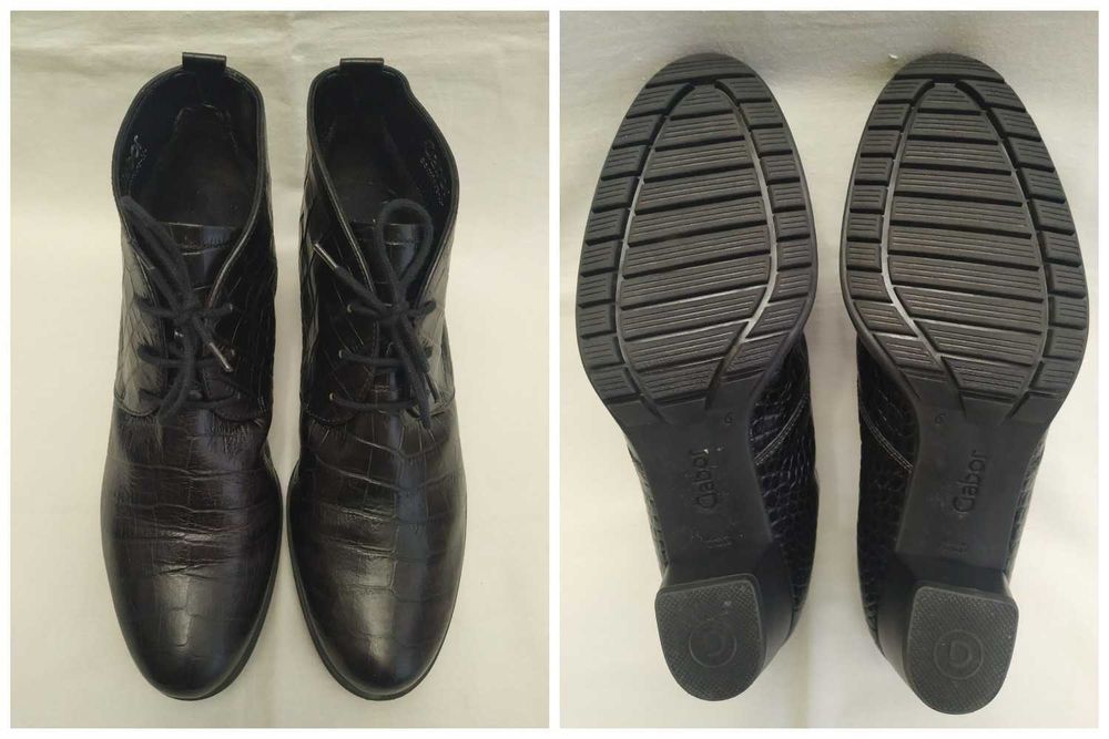 Ботинки/Ботильоны женские кожаные "Gabor" Размер 38,5 Идеальные!!!