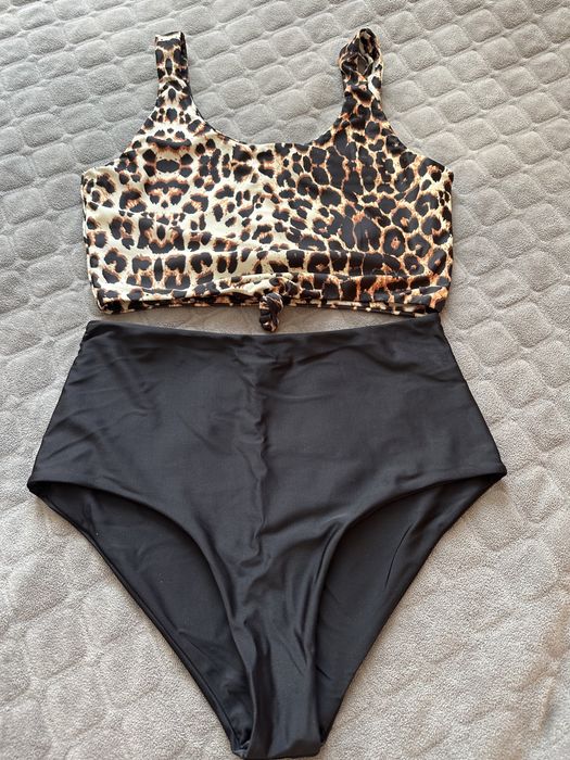 НОВИЙ Купальник з леопардовим принтом