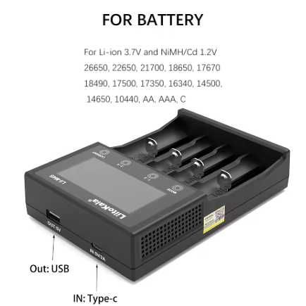 Універсальний зарядний пристрій LiitoKala Lii-M4S для акумуляторів