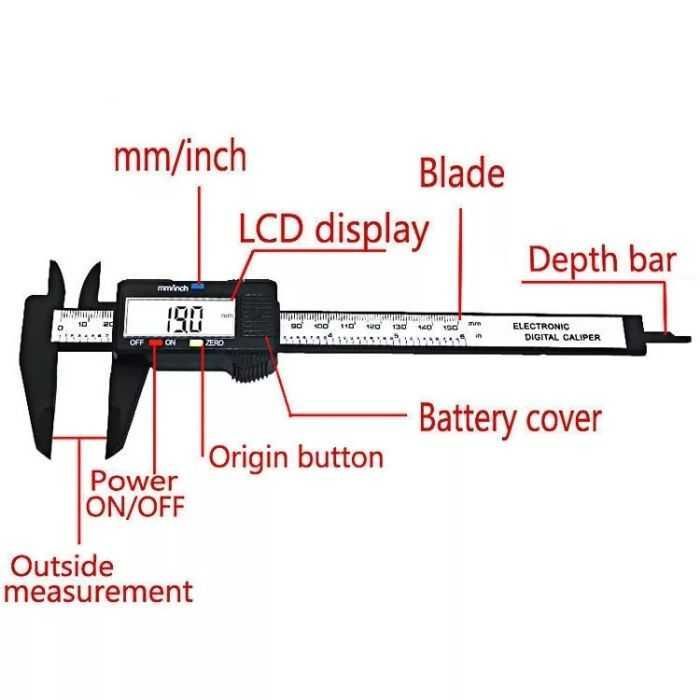 Paquímetro digital, vernier, caliper, paclise, nónio novo Almargem Do
