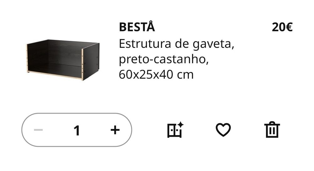 Aparador IKEA em madeira cor nogueira