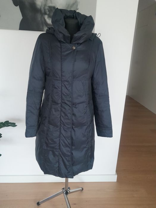 Plaszcz puchowy granatowy