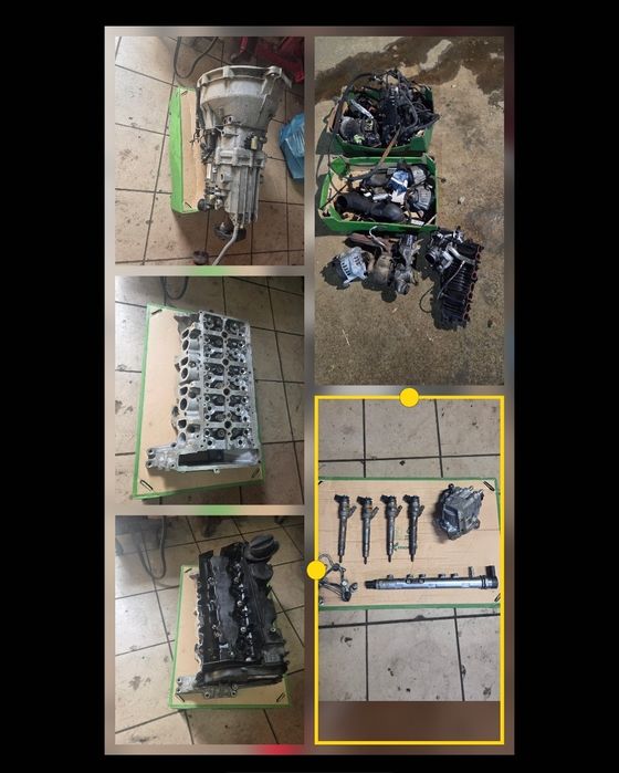 Części osprzęt silnika bmw e90 e91 2.0.d  2008r  wtryski Turbo skrzynia
