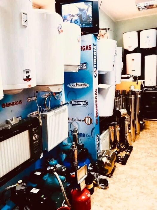 Монтаж та продаж колонок,бойлерів,котлов,радіаторів опалення.