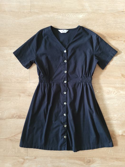 H&M 158 sukienka czarna bawełna