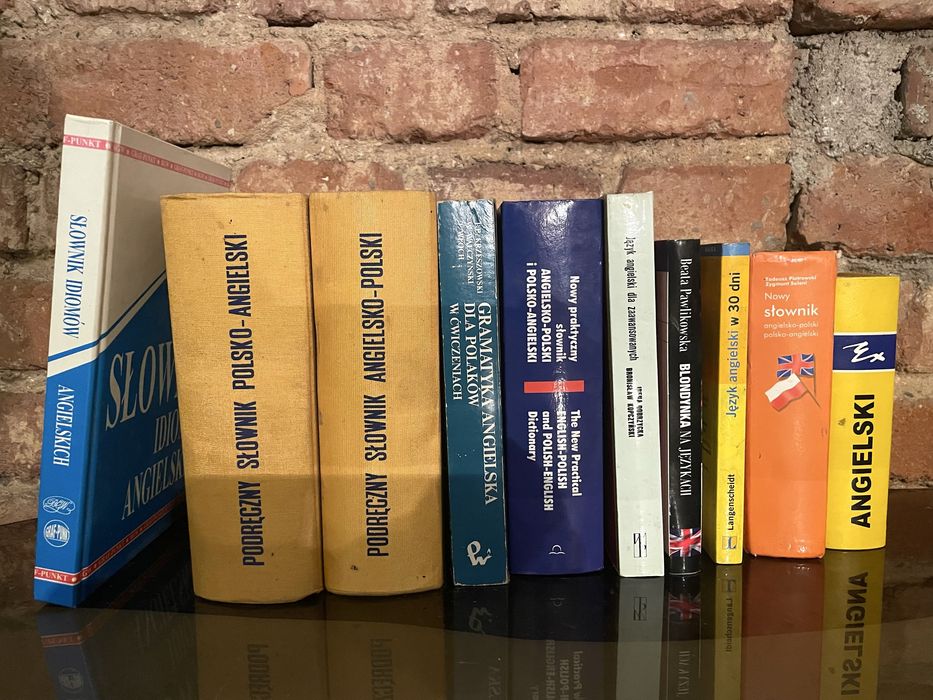 Zestaw 10 książek do nauki j.angielskiego: słowniki, gramatyka, kursy,