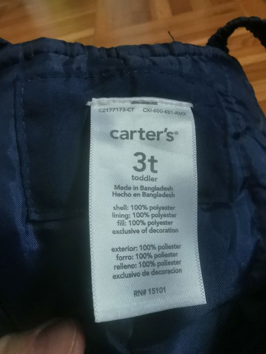 Spodnie zimowe ocieplane amerykańskiej firmy Carter's. 3 lata