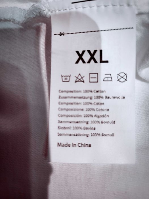 Koszulka tshirt biala 100% bawelna xxl