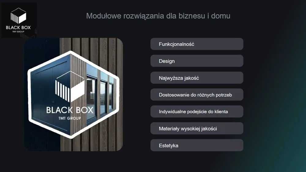 Producent kontenerów / pawilonów modułowych - Kontenery BlackBox