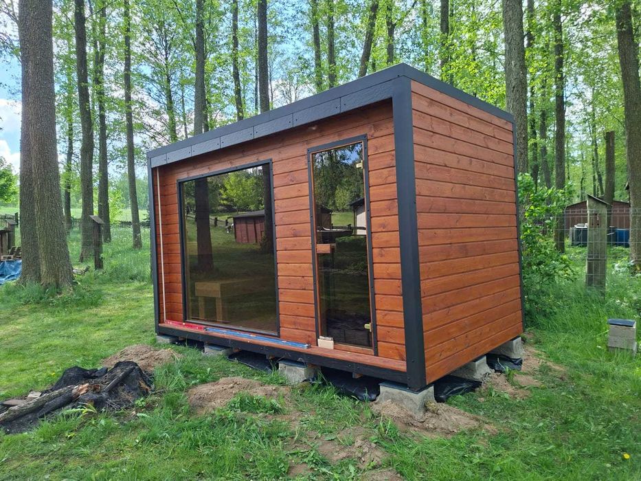 Sauna ogrodowa AURORA nowa na zamówienie piec na drewno fińska sucha