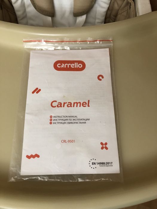 Продам детский стульчик для кормления CARRELLO Caramel CRL-9501