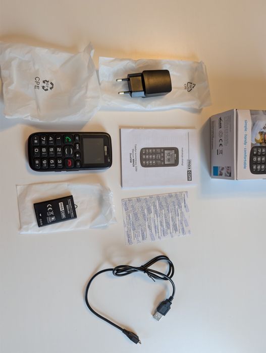 Telefon dla seniorów MAXCOM jak nowy uszkodzona bateria