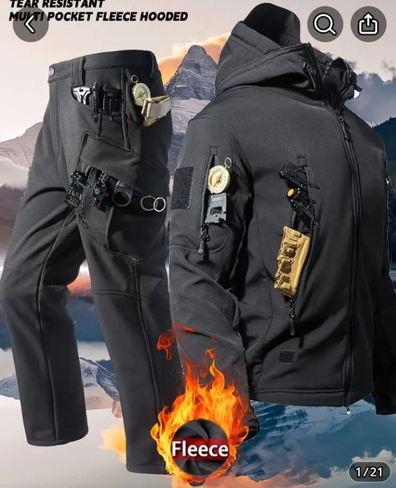 Костюм софтшел 3XL и L - утеплённый на флисе, водонепроницаемый.