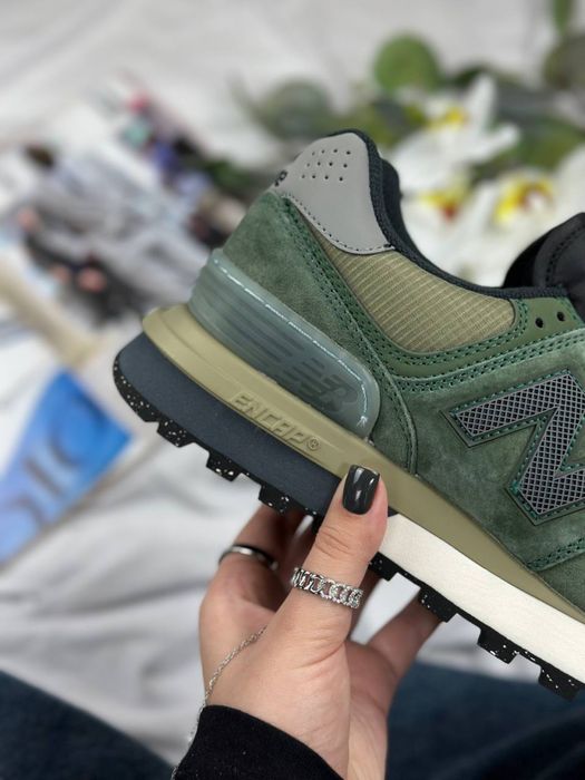 Кросівки New Balance 574 x Stone Island Legacy Dark Green • Нью Беленс Стон Айденд (хакі темно-зелені) Нб
