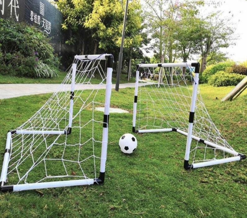 Zestaw piłkarski dla dzieci – bramka + piłka + pompka – 120x80x40 cm