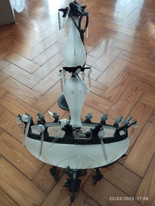 Candeeiro de teto com pingentes