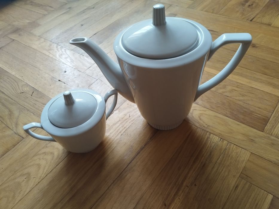 Karolina Imbryk czajnik porcelana z PRL cukiernica