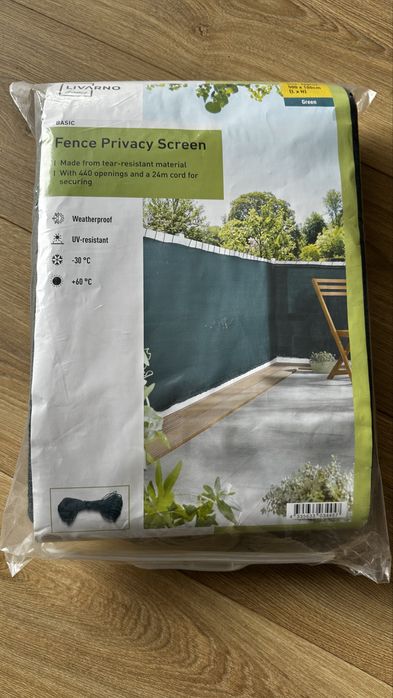 Nowa osłona na ogrodzenie/płot 500x100cm zielona