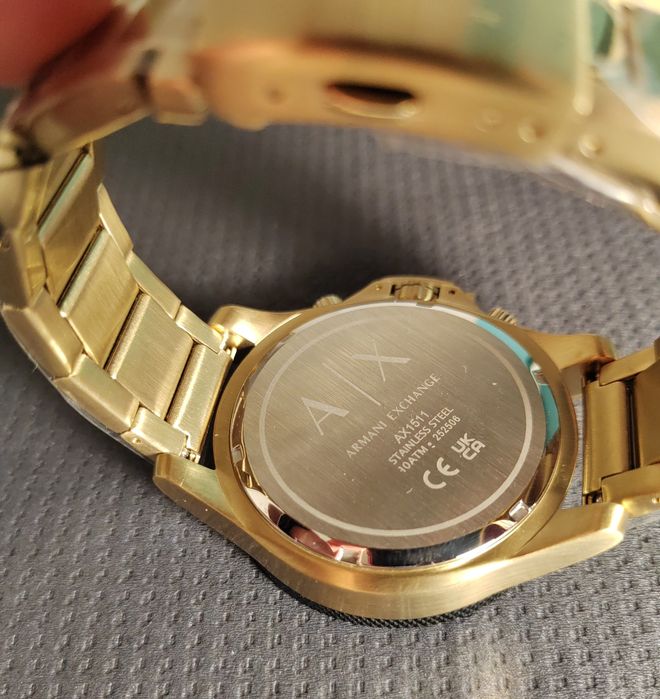 Zegarek męski  Armani Exchange Quartz Chronograph Gold Tone AX1511.