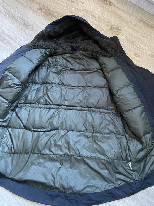 Parka dluga kurtka plaszcz nike damska 36/s 38/m czarna pierz puch