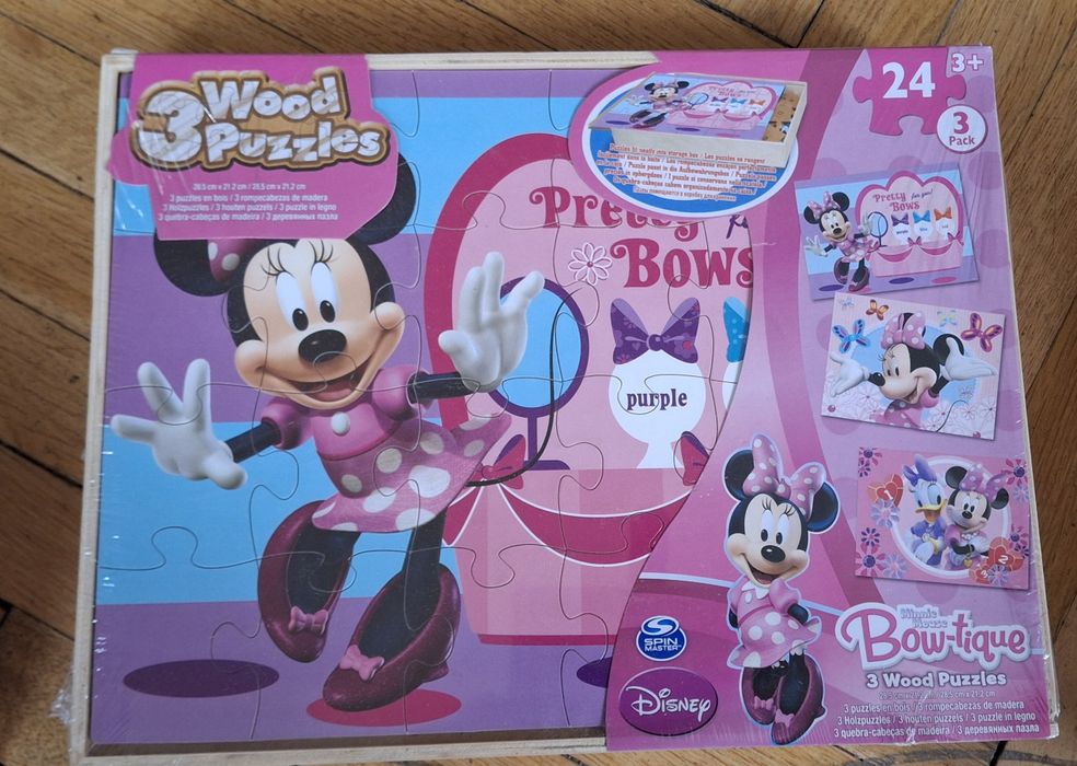 Drewniane puzzle 3w1 Nowe